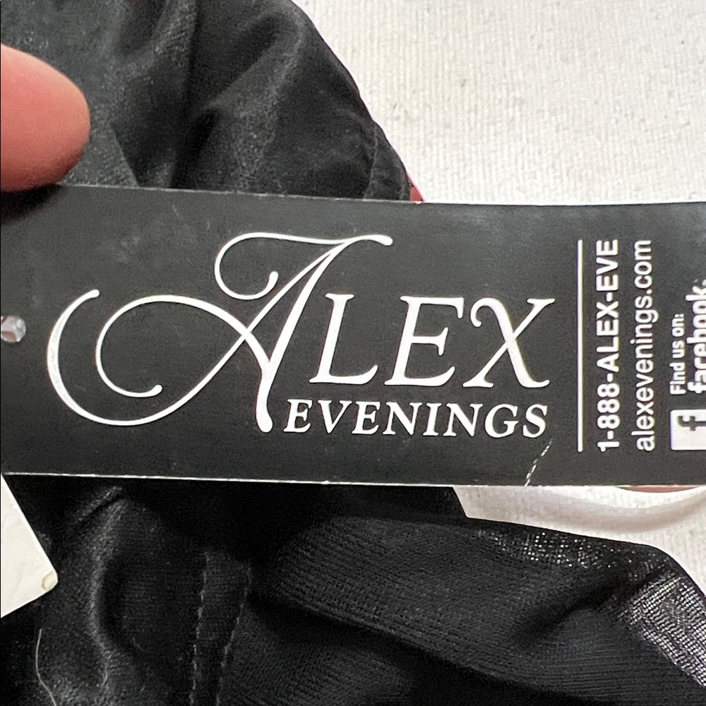 Alex Evenings Black Petite Tie Mesh Pants - Picture 13 of 14